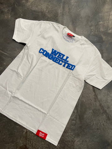 Purple Tyrant Well Connected Tee White & Blue
