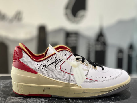 Off-White™ x Air Jordan 2 Retro Low SP White Red – Heart and Sole